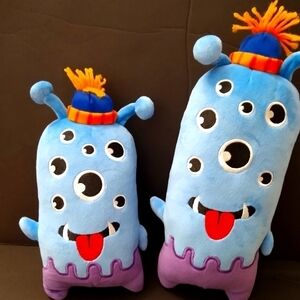 New Exclusive Squishy Blue Plush Soft Monsters - 2 pieces